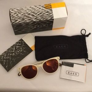 Raen white framed sunglasses